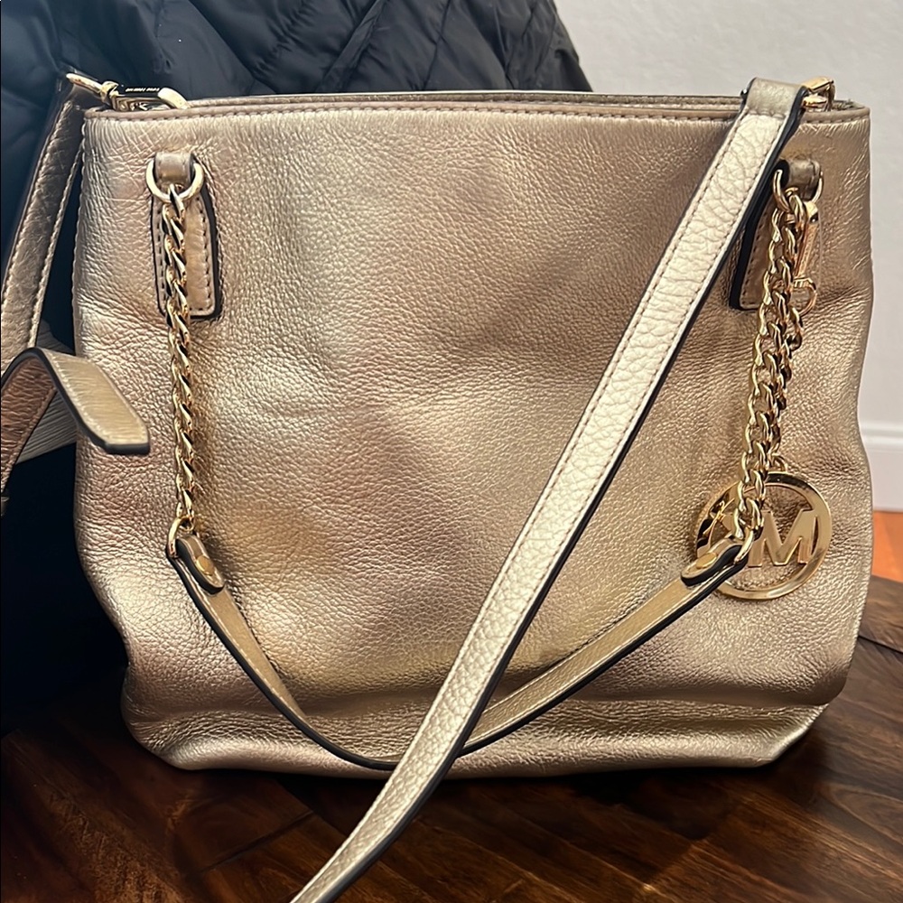 Michael Kors Gold Chain Strap Shoulder Bag